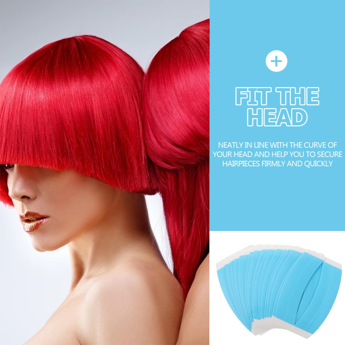 IWOWHERO Hair Extension Tape 23 Sheets Strong Hold Waterproof Wig Stickers for Hair Extensions