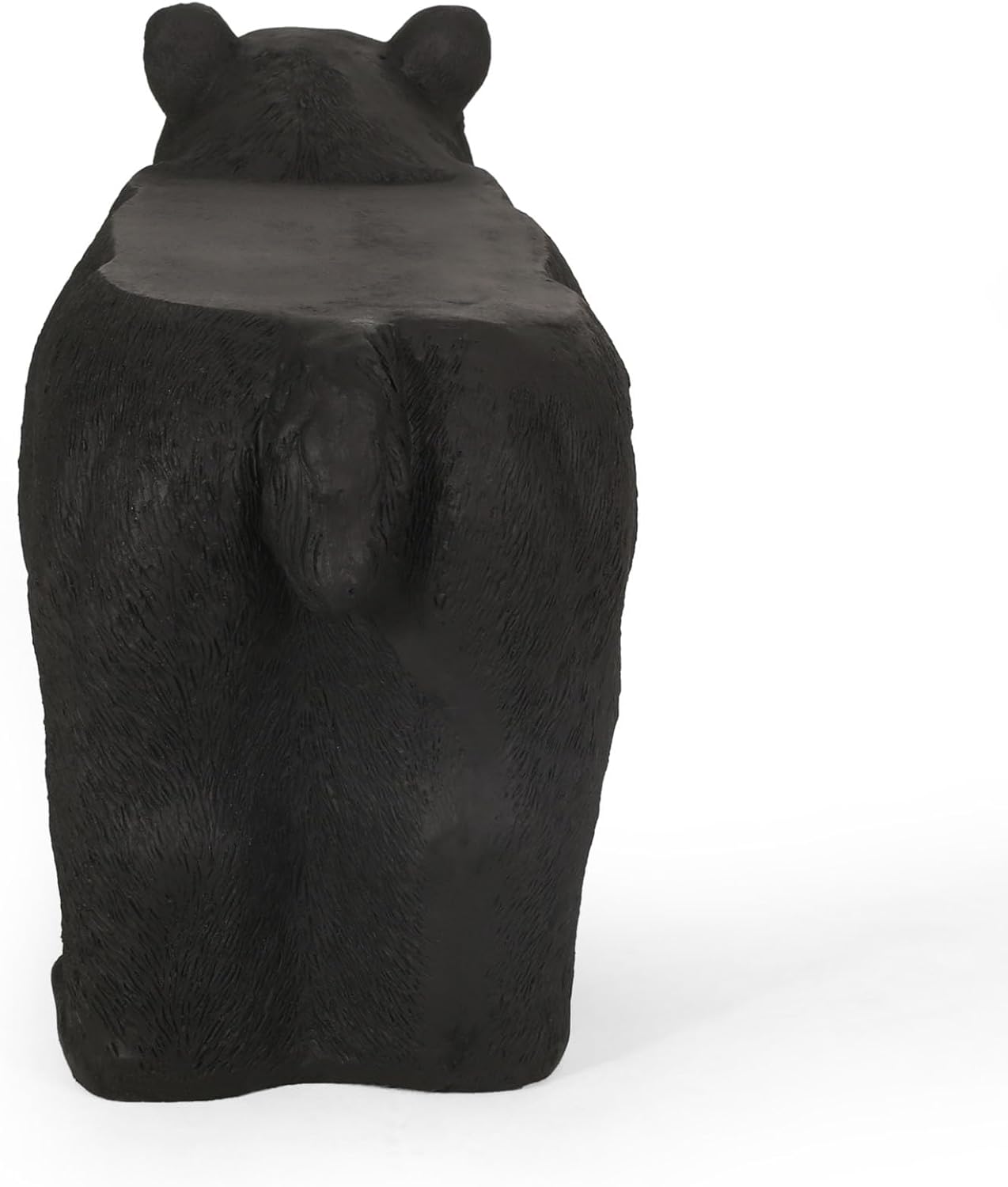 31” Black Bears Bench, Bear Statue for Garden, Front Porch, Patio, Park, Outside, Indoor, MGO, Rustic, No Assembly (Bear)