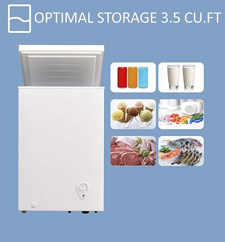 Miniatura 4 de Congelador de pecho de 7 pies cúbicos, puerta abierta superior independiente, congelador profundo con control de termostato ajustable y cestas