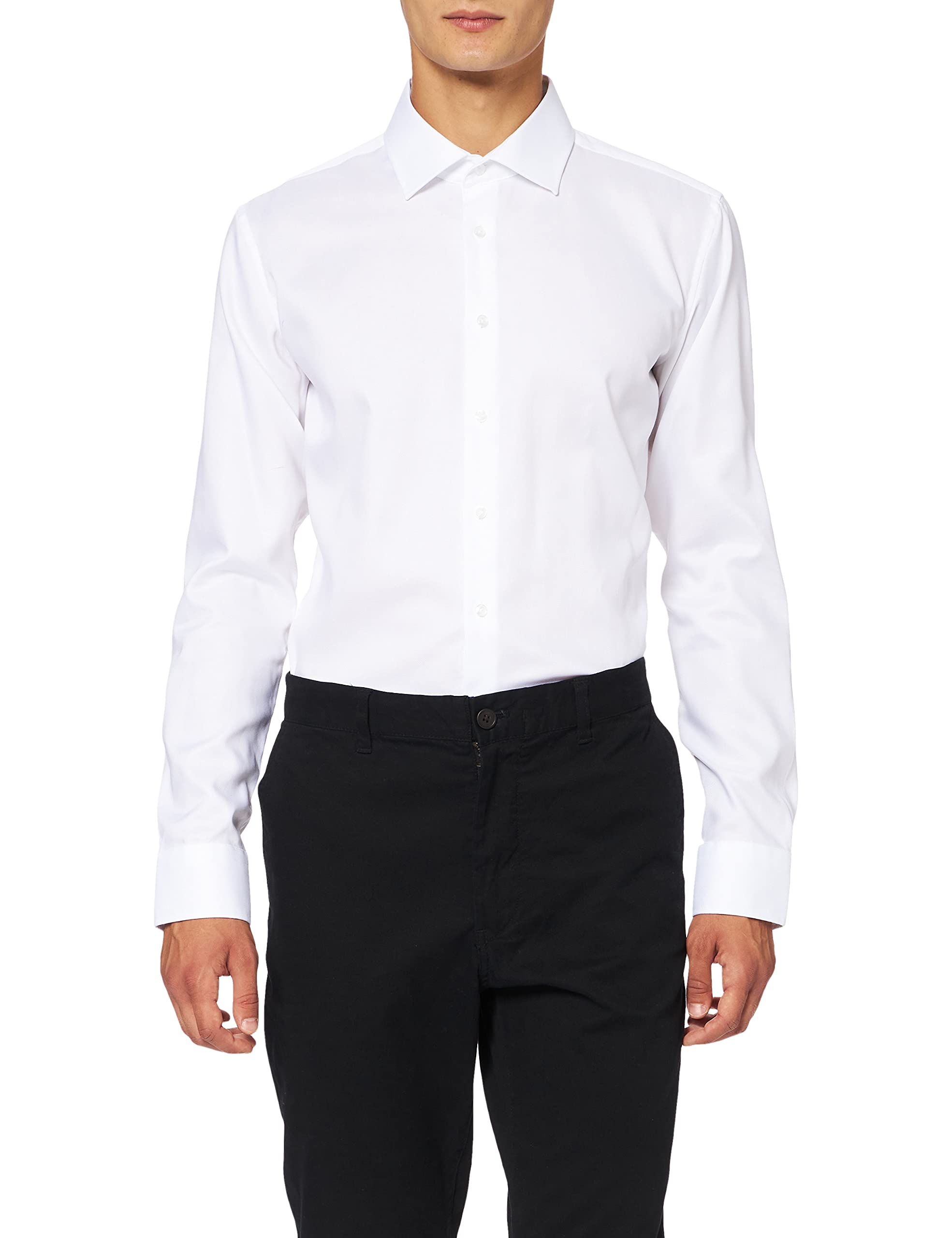 Seidensticker Men's Business Shirt - Slim Fit - Non-Iron - B.D. Collar - long sleeve - 100% cotton