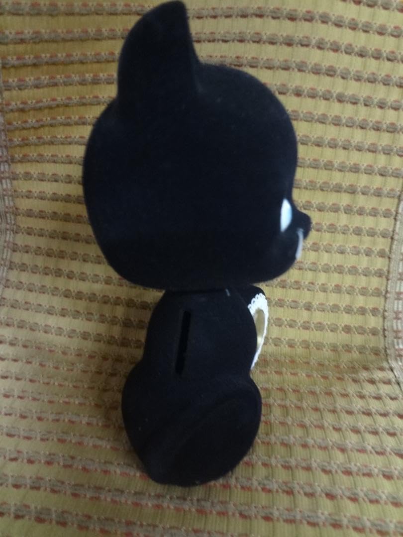 新品未使用品1970年代当時もの○アンティーク黒猫首振り室内温度