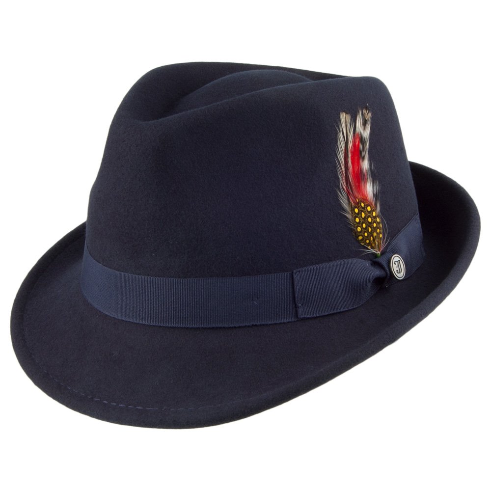 Jaxon & James Detroit Trilby Hat - Navy Blue S