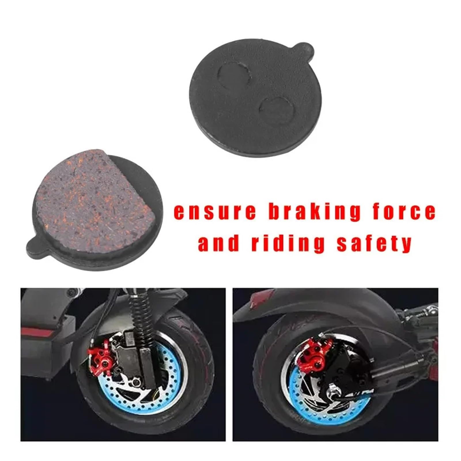 Ersatzteile for organische Harzbremsbeläge, kompatibel mit KUGOO M4 PRO Elektroroller, KickScooter, Bremssattel, Scheibenbremsen(6pairs-02)
