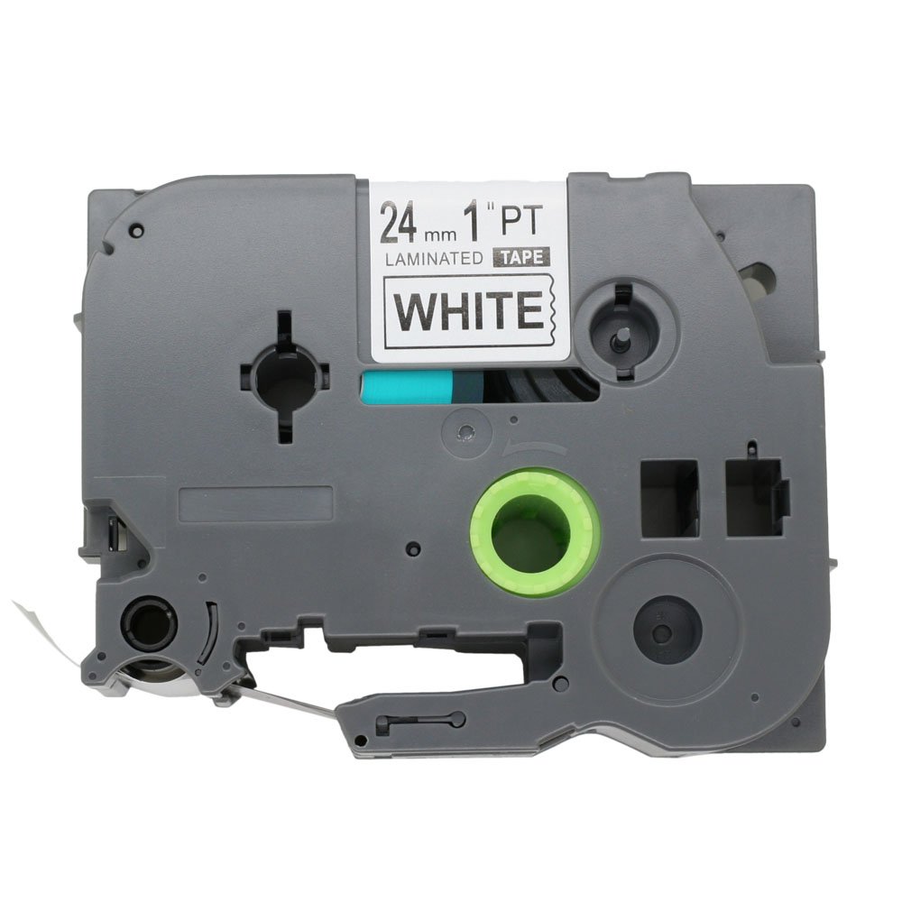 Fassport 1 Pack Black on White Extra Strength Adhesive Label Tape Compatible for Brother P-Touch TZ S251 TZe S251 24mm 1"