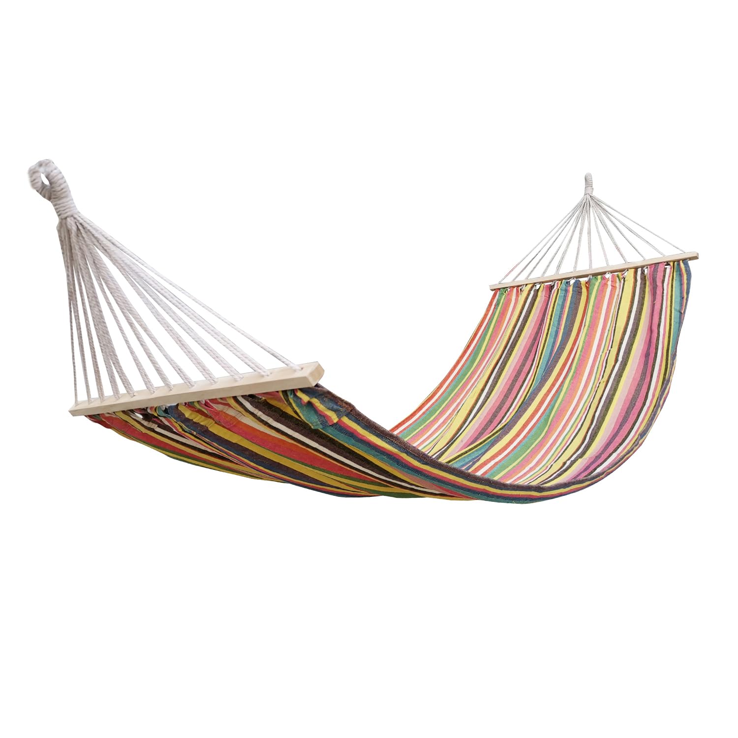 GREATOYAR Hamaca Colgante Tela, Hamaca de Viaje, Hamaca de Camping Suave y Transpirable, Hamaca para Jardín al Aire Libre, Hamaca Camping Portátil con Estructura de Madera para Exteriores, 200x100cm