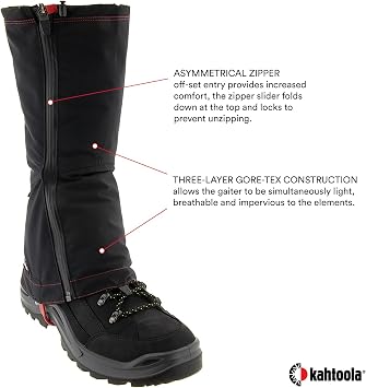 Kahtoola LEVAgaiter Tall GTX Waterproof Gore-TEX Off-Tail Hiking Gaiters