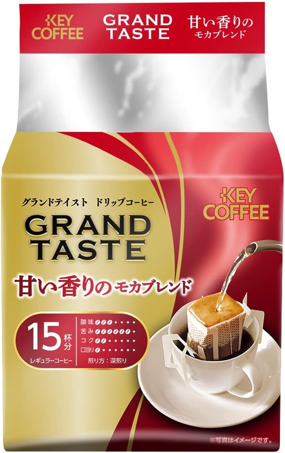 Amazon キーコーヒー ドリップバッグ グランドテイスト 甘い香りのモカブレンド 15P×4袋 キーコーヒー 食品・飲料・お酒 通販