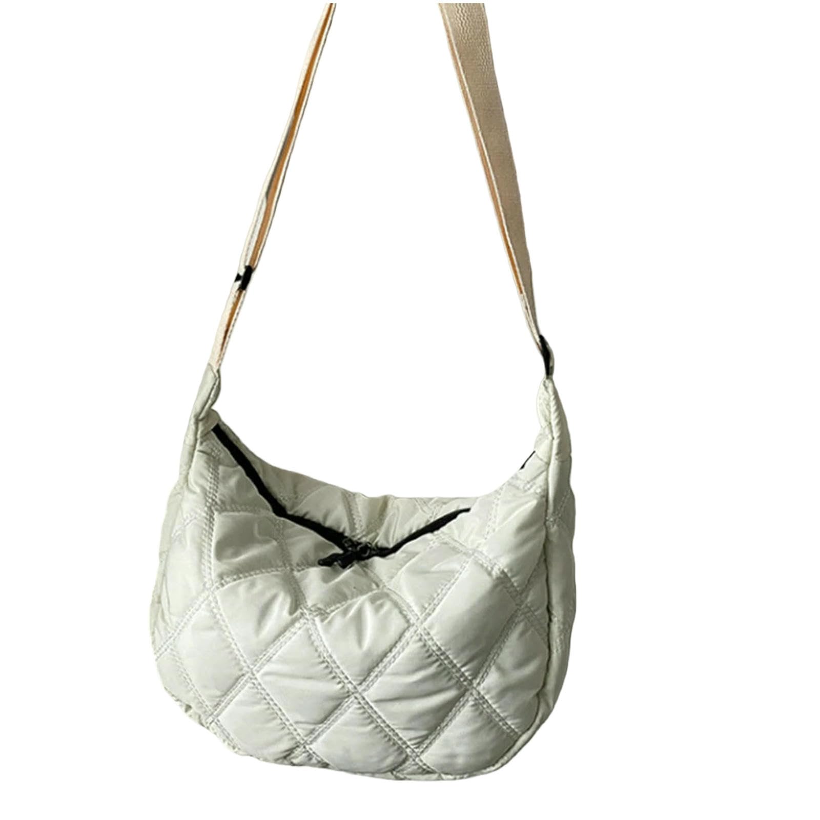 Sac à bandoulière en fil brodé géométrique Cloud blanc pour femme