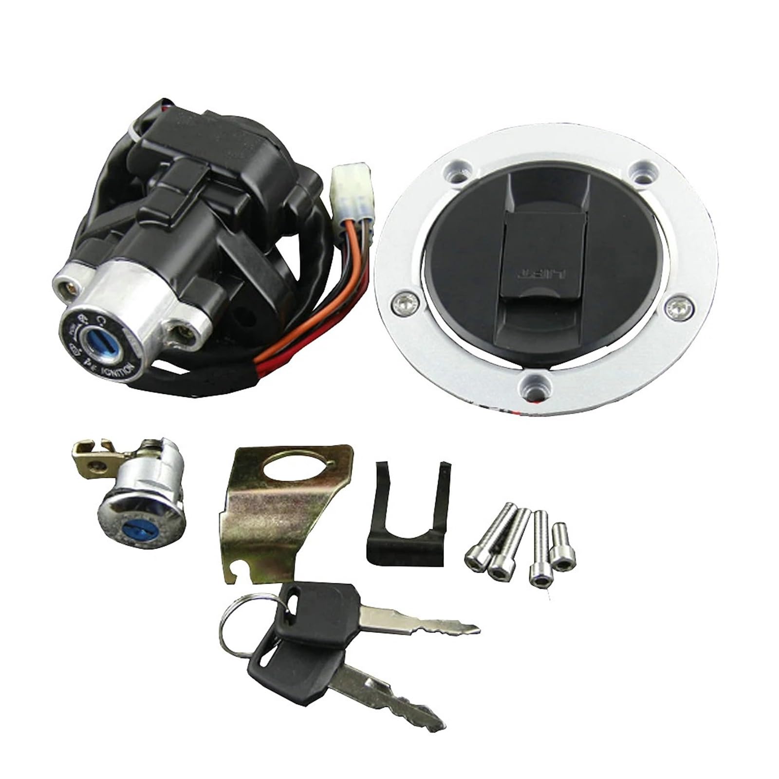 Verrouillage D'Allumage Moto Couvercle De Réservoir De Carburant pour Suzuki SFV650 SV650 SV1000 1000S, Interrupteur D'allumage De Moto, Jeu De Clés De Verrouillage De Siège
