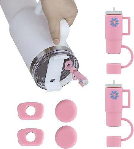 Juego de tapones de silicona a prueba de derrames para vaso Stanley 1.0 de 30 onzas  40 onzas, accesorios para vasos Stanley que incluyen 2