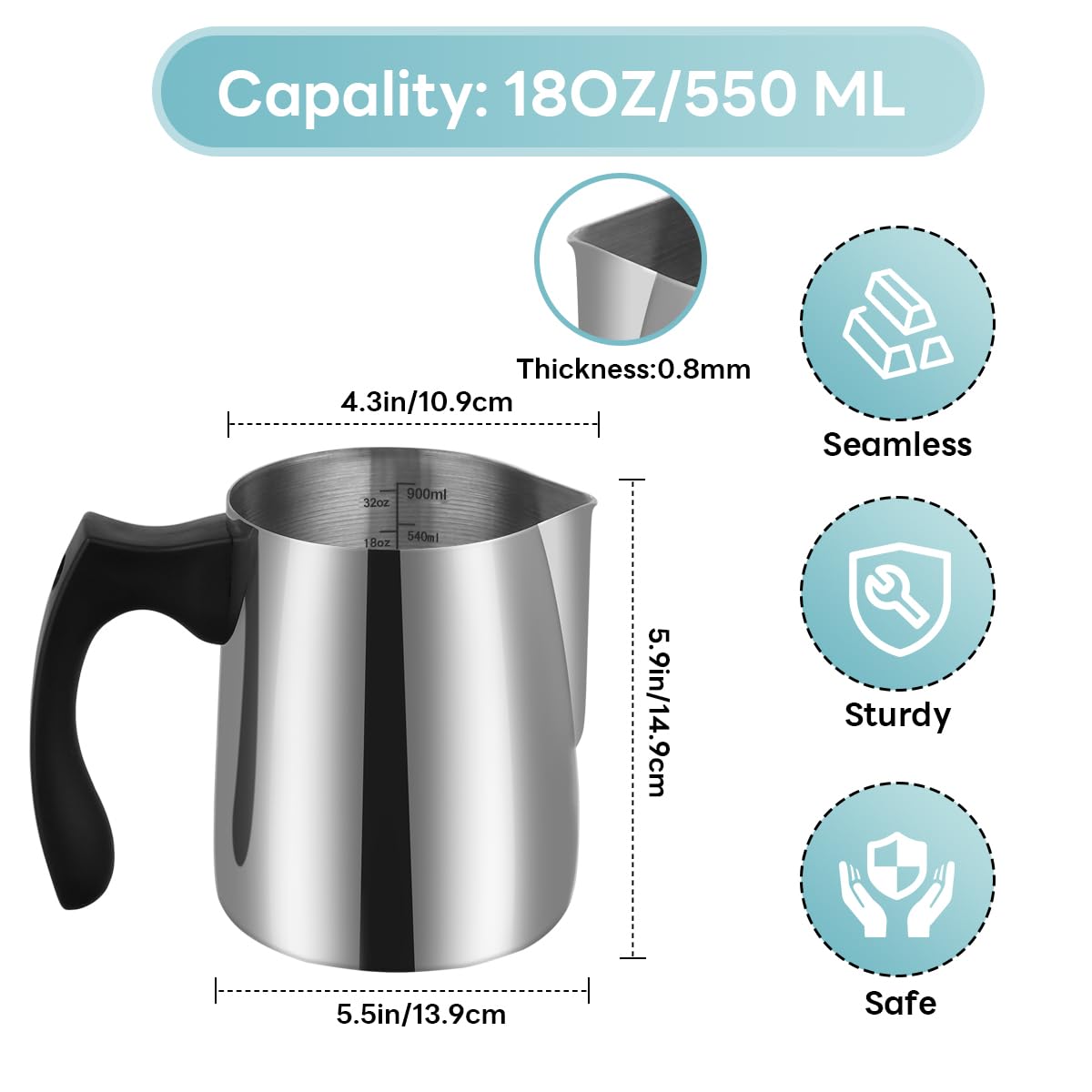 Vukehon 900ml Candle Making Pouring Jug - Image 2