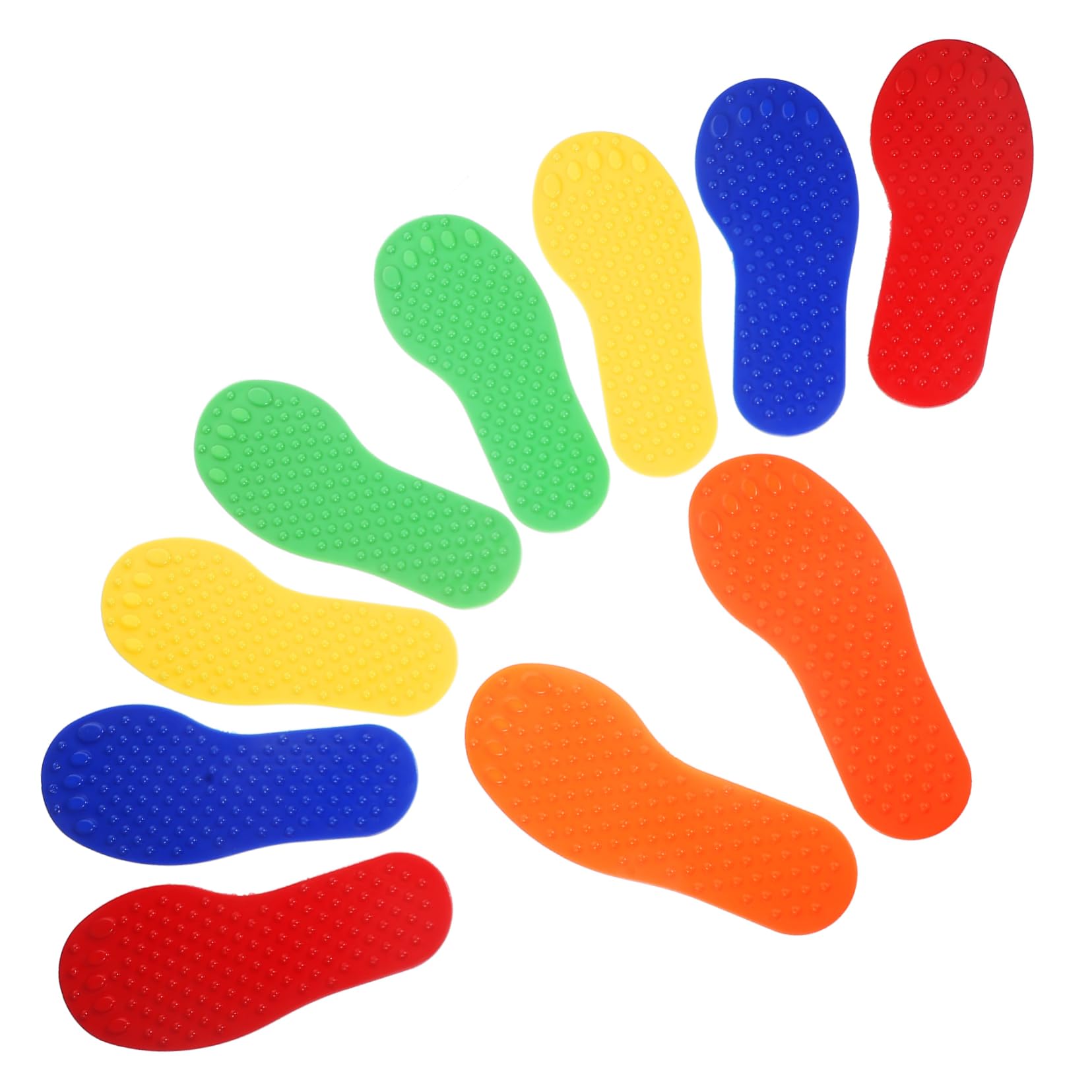 Sosoport 10pcs Floor Markings Emblems Tennis Flooring Sports Aids Flat Marker for Training Football Training Markers Football Training Signs Footprints Foot Shape Child Pvc Appliance