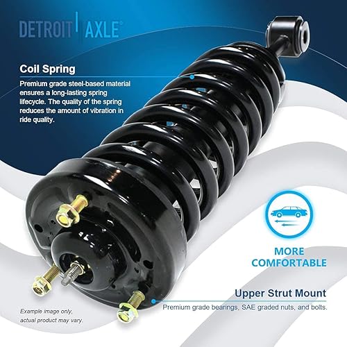 Miniatura 3 de Detroit Axle - Kit de suspensión delantera de 14 piezas para Ford F-150 4WD 2005-2008, 2006-2008 Mark LT 2 brazos de control superiores con rótulas,