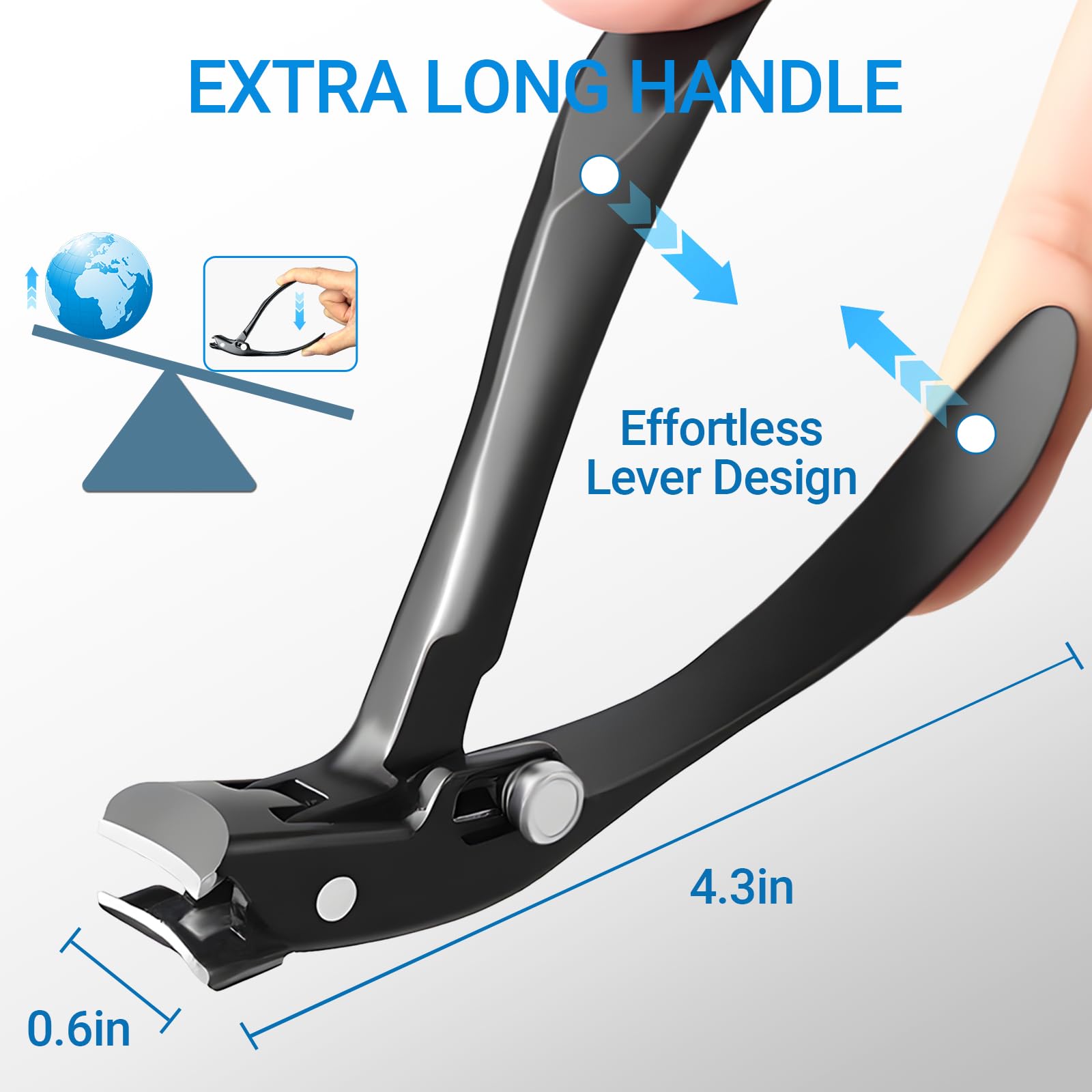 Senior Toenail Clippers - Long Handle, Easy Grip -4 Senior Toenail Clippers - Long Handle, Easy Grip -4