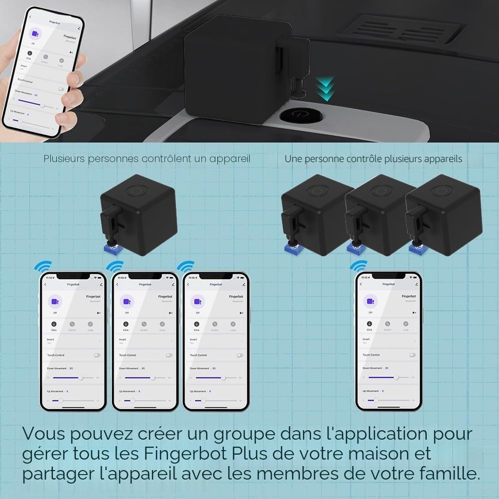 Fingerbot Bouton poussoir sans câblage avec contrôle tactile