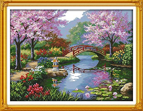 Chreey Scenery Series (2) - The Beautiful Scenery of Park Cross Stitch Fashion Crafts Home Art Decoration [55x43cm]