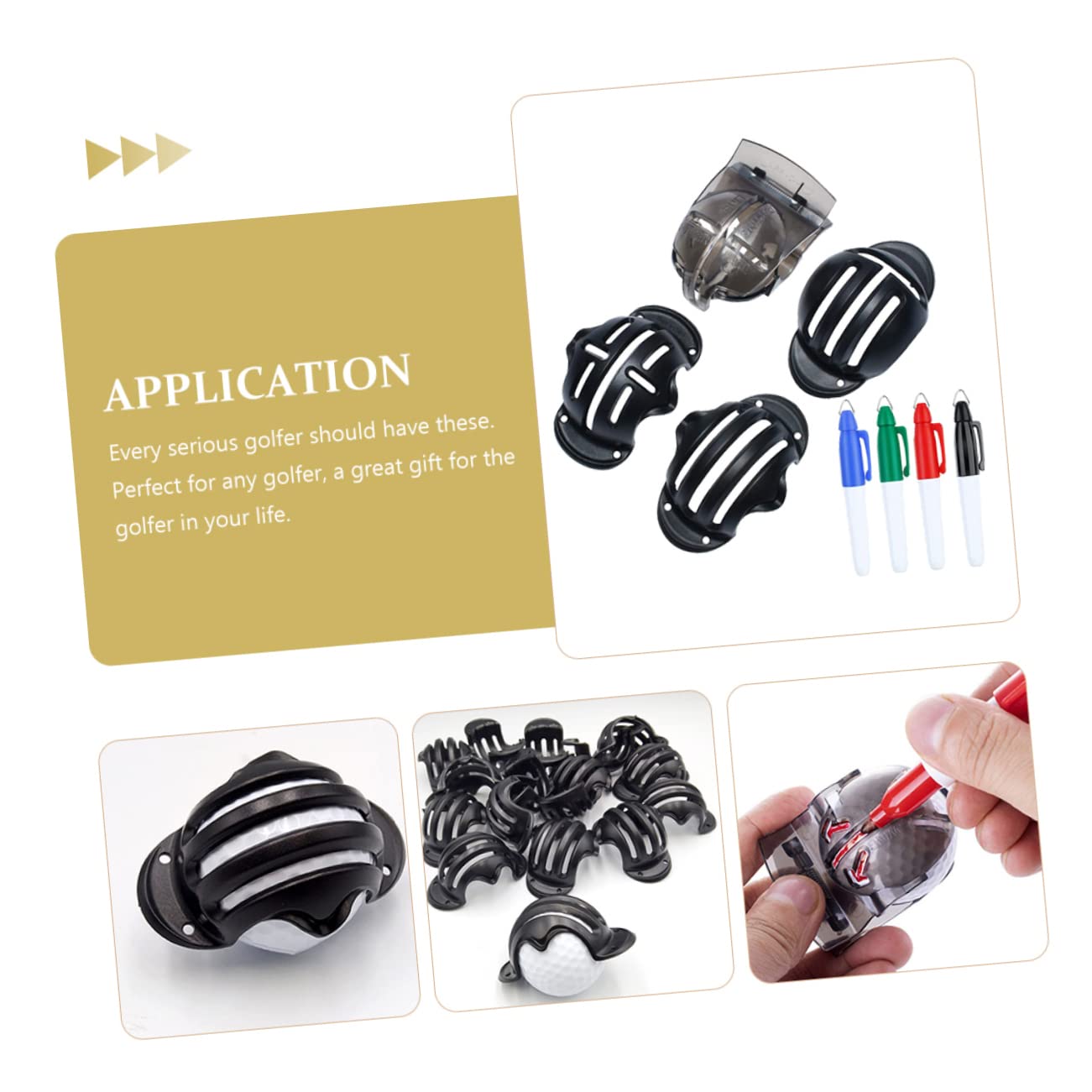 BESPORTBLE Golf-Liner Golfmarkierungsschablone Golfmacher mit Stift Golf Zähler Clicker Golfmarker golfrasen Golfballfelder Golf-Ausrichtungswerkzeug Schublade für Golf Stift malen