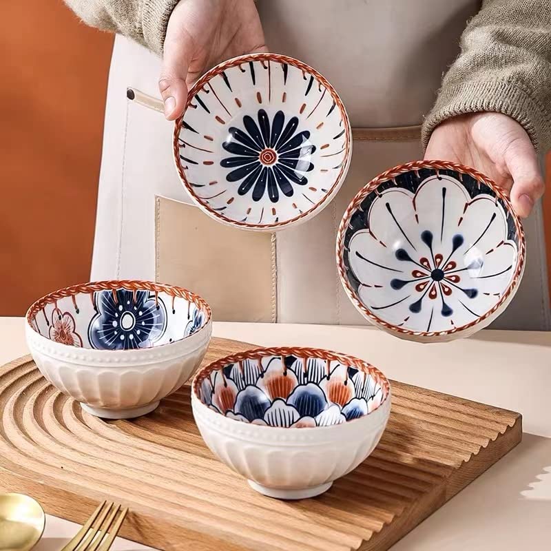 Série Bubble. Bols À Céréales En Céramique 4 Pièces, Assiette Creuse