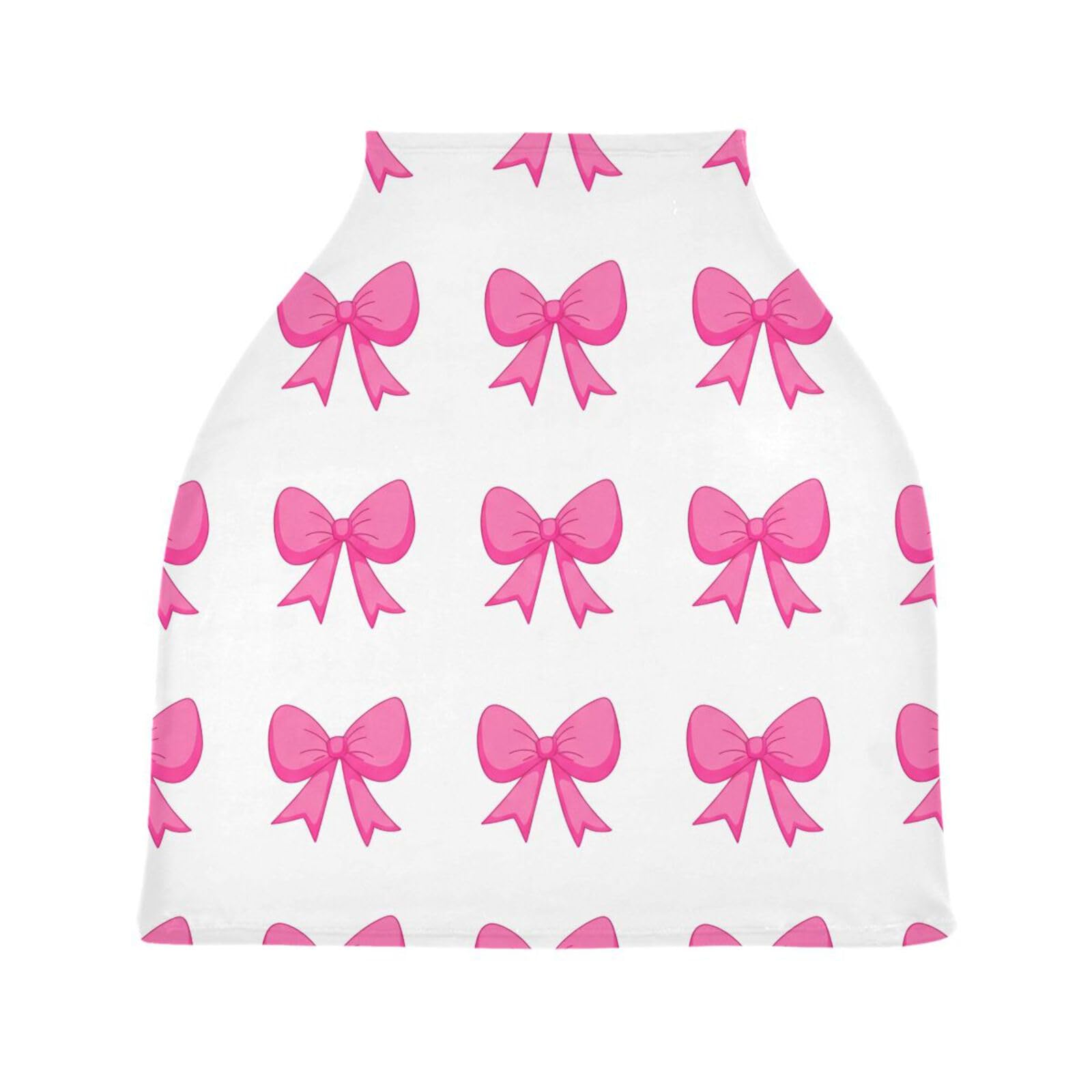 Nesatuwa Baby Car Seat Cover Beautiful Bow Tie Breastfeeding Covers Stretchy Breathable Multi-Use Cover Carseat Canopy for Girls and Boys
