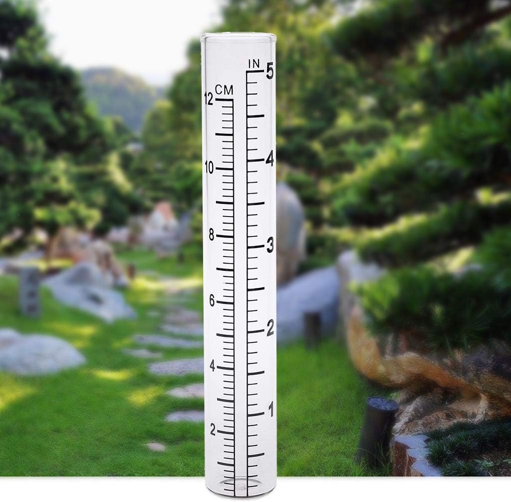 2 Pieces Clear Capacity Glass Rain Gauge Replacement Tubes for Outdoor Garden Patio Home Suitable for Patio Outdoor Decoration