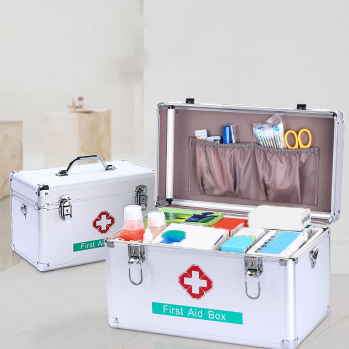 PRETYZOOM Boîte Médicale 12 Pouces à Trois Couches Grosse Capacité PP