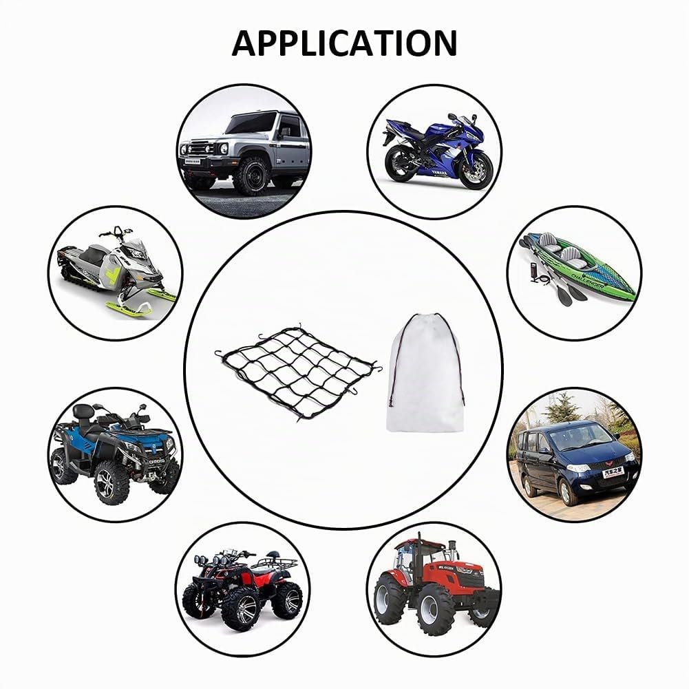 Filet à Bagages pour Paniers de Vélo et Moto - Elastique, Filet de Casque, Adult, Filet À Bagages, À Bagages Elastique, Casque,Vélo Moto Net, Accessoires TransportAccessoires de Transport