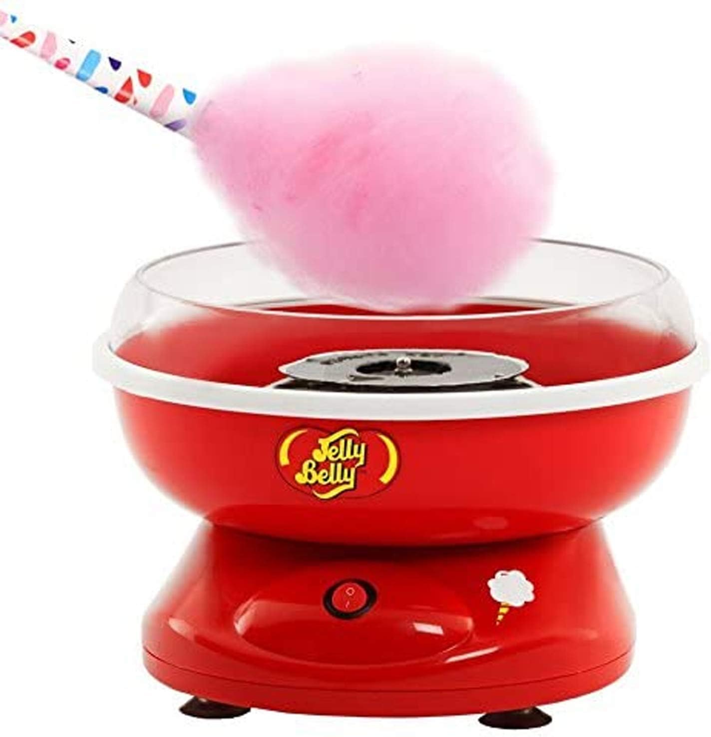 Jelly Belly JB15897 Counter Top Friendly Cotton Candy Machine Fluffy Perfection Fast Fun and Easy with Exciting Carnival Atmosphere, Red