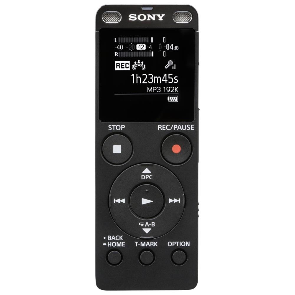 Sony ICD-UX560, Memoria Interna y Tarjeta de Memoria, Tamaño Único, Negro
