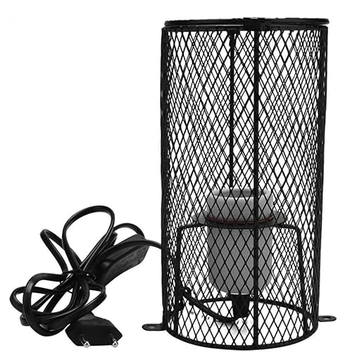 MONEYN Lámpara de calefacción para mascotas, luz infrarroja de cerámica con jaula de seguridad, emisor de calor, suministros para mascotas, pollos,