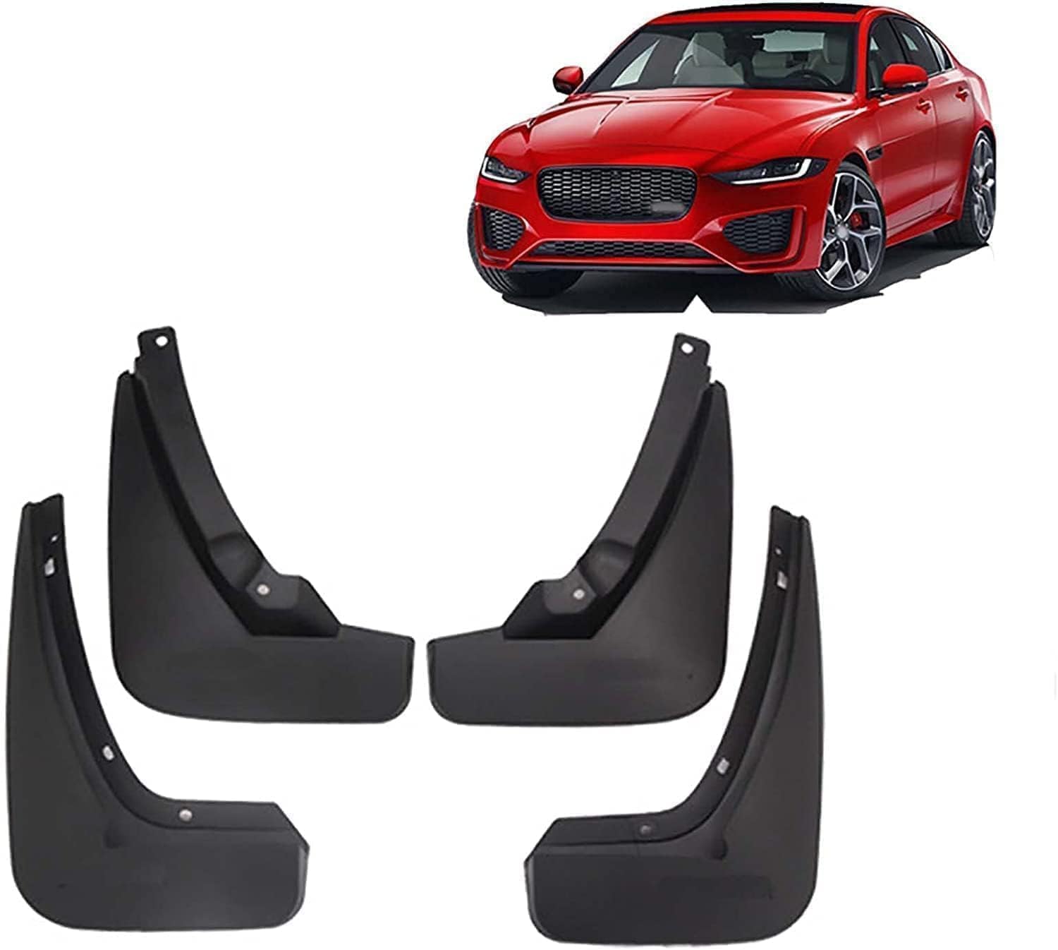 HGYNBCP Car Mud Flaps Splash Guards for Jaguar XE 2016-2020, Splash Guard Front Rear Mudguard with Fixing Screws.