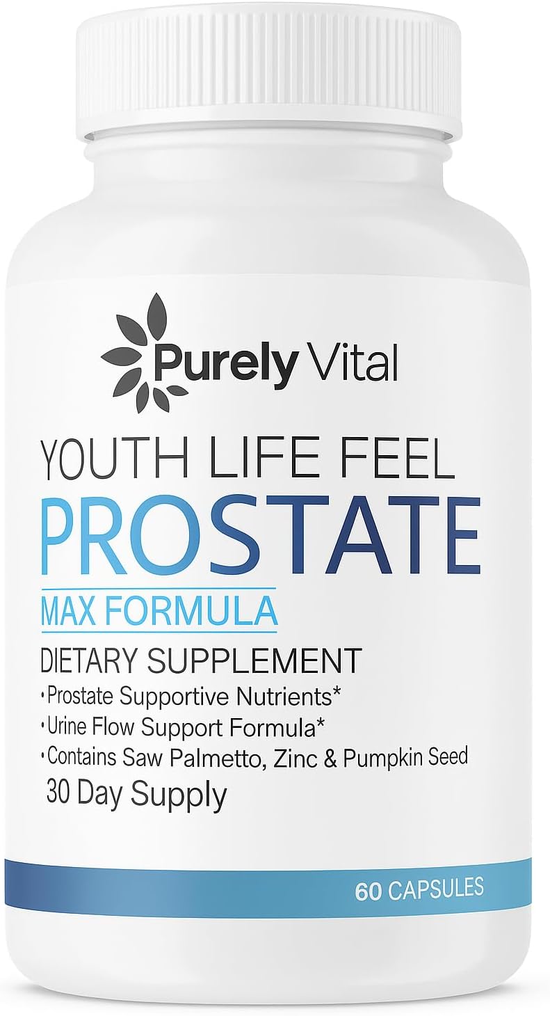 Youth Life Feel Prostate Max | Prostate Support Supplement with Saw Palmetto & Zinc | 60 Capsules (3)