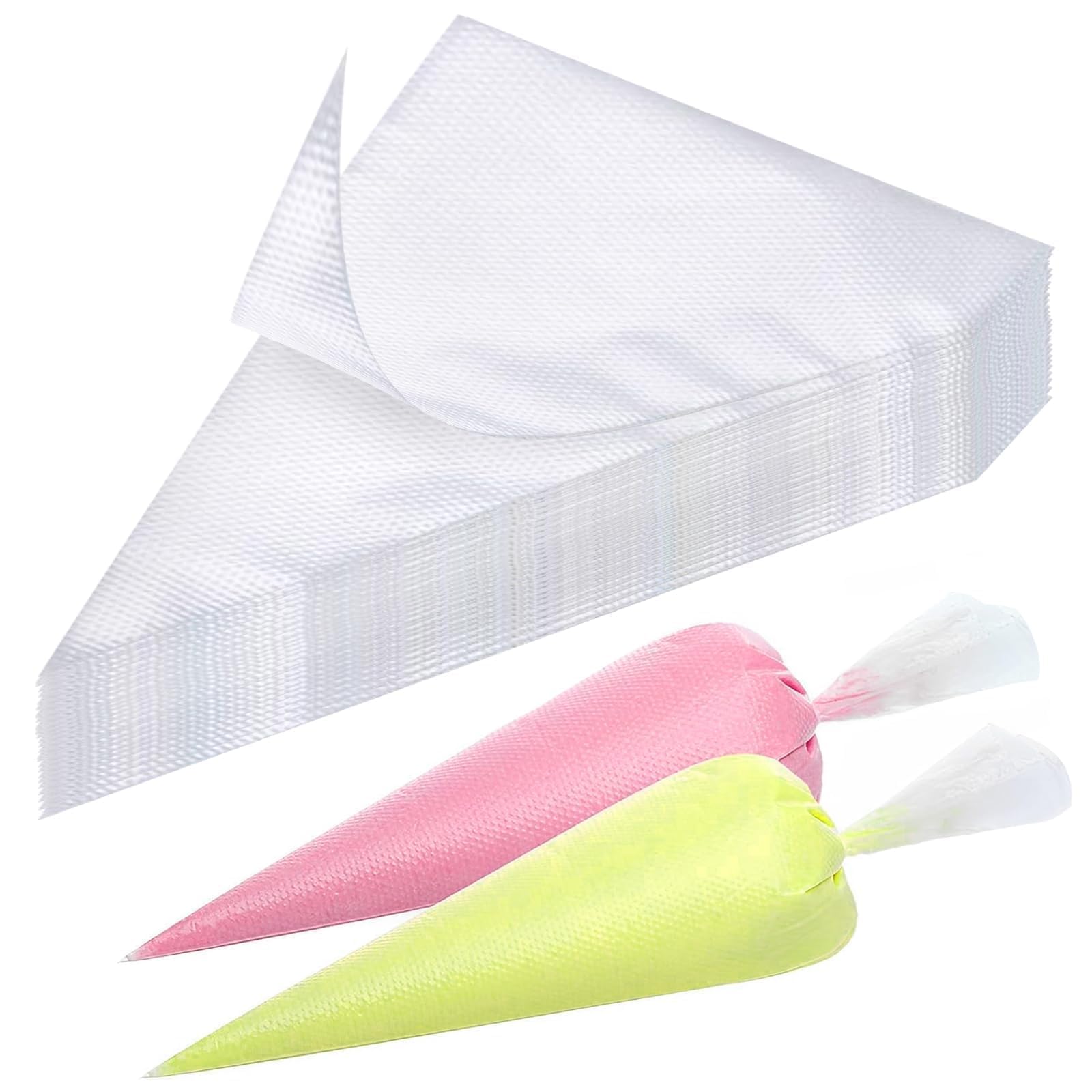 Soodyoow 100 Stück Spritzbeutel Set, 31×21cm Einweg-Spritzbeutel für Dekorieren von Gebäck, Torten, Keksen und Cupcakes