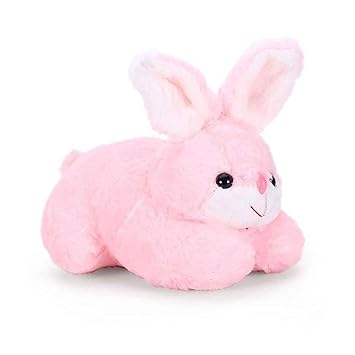 DearJoy Rabbit Plush Soft Toy Figure - Pink, 26cm