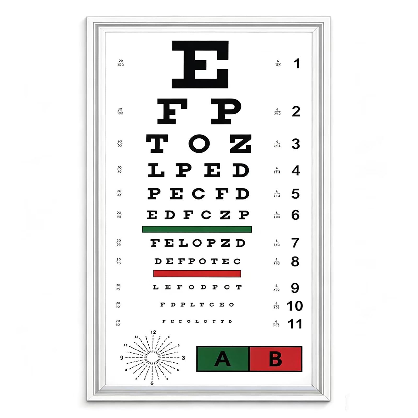 YZHYYDS LED Visual Acuity Chart, 2.5/5m Measuring with Remote