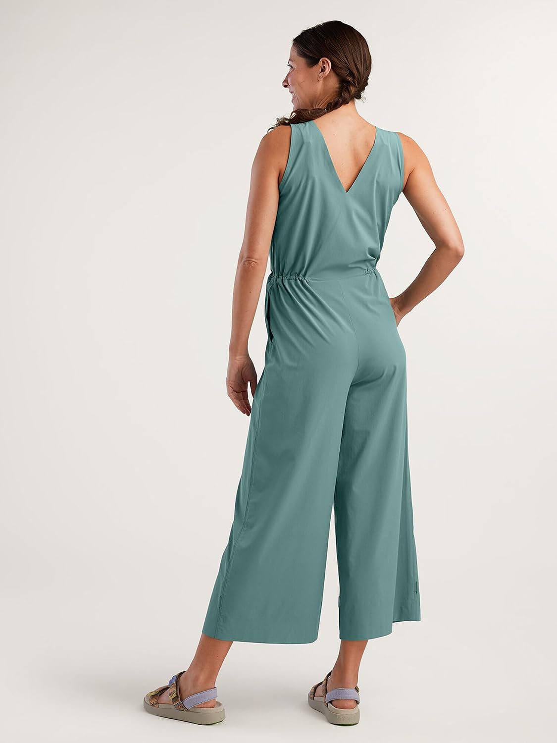 Title Nine Getaway Jumpsuit – Women’s Travel Romper with UPF 50+, Pockets & Wrinkle-Resistant Nimblene Stretch Fabric