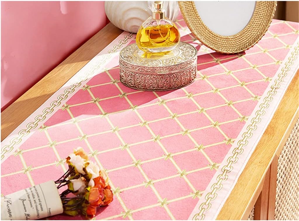 Disposable Table Runner Oil-Proof European Style Cabinet TV Cabinet Cover Towel Coffee Table with Cloth (Color : B, Size: 32x220cm) (A 32x140cm)