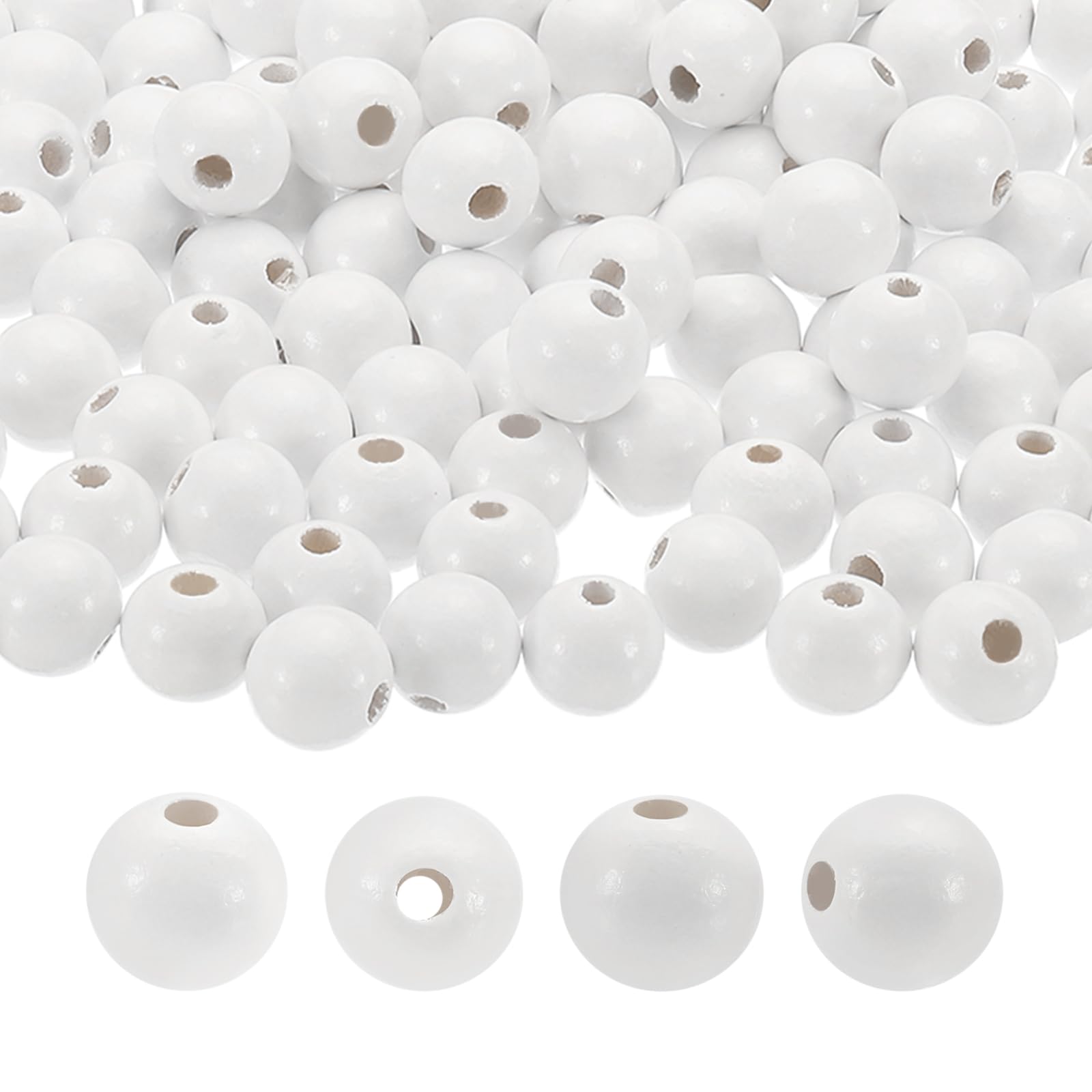 PATIKIL 14mm Natural Wood Beads