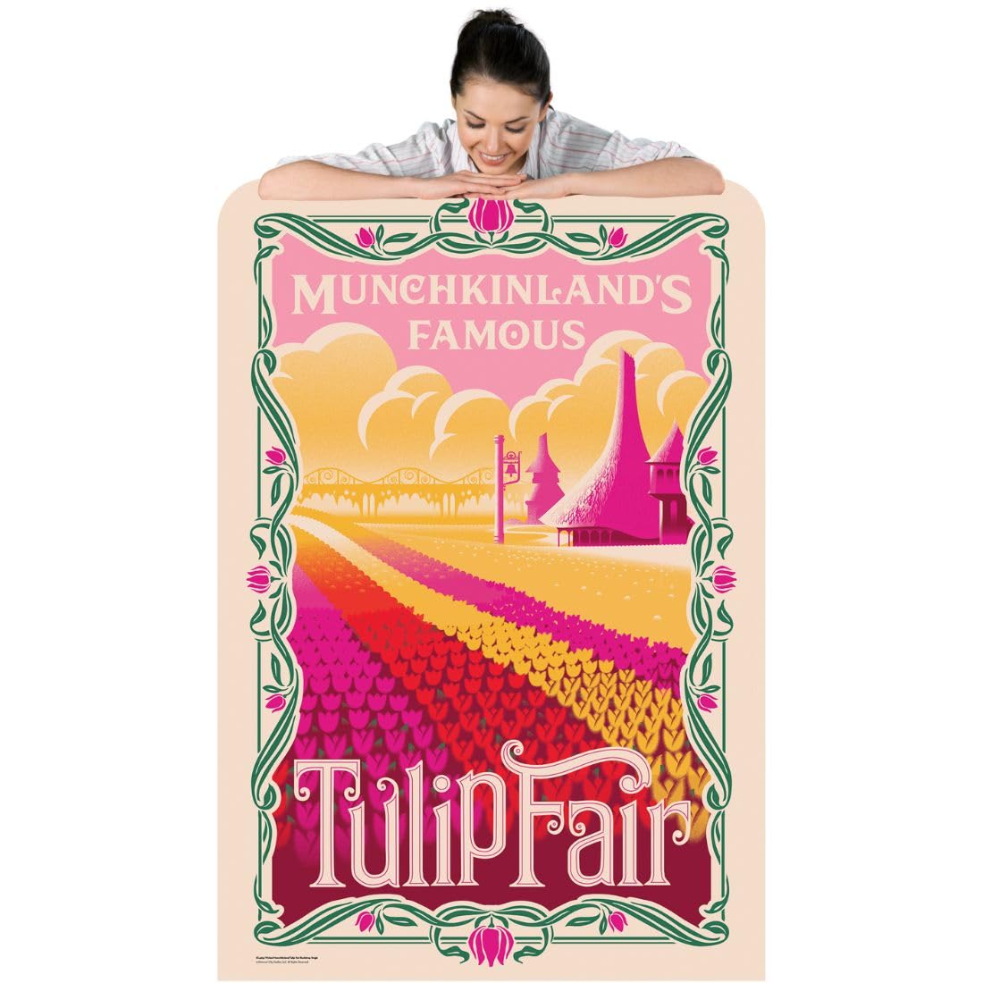 Wicked Munchkinland Tulip Fair Cardboard Backdrop Party Scenery Sailboard