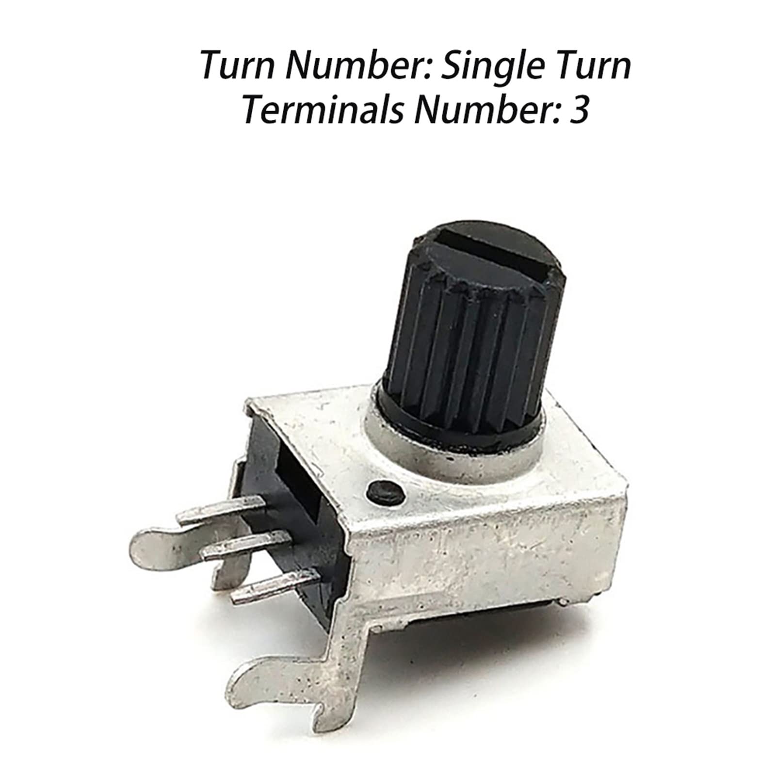 10PCS RV09 Potenziometro 1K/2K/5K/10K/50K/100K/1M 0932 Interruttori Resistenza Rotante Giro Singolo Regolabili Potenziometri Orizzontali (Size : 5K Ohm)