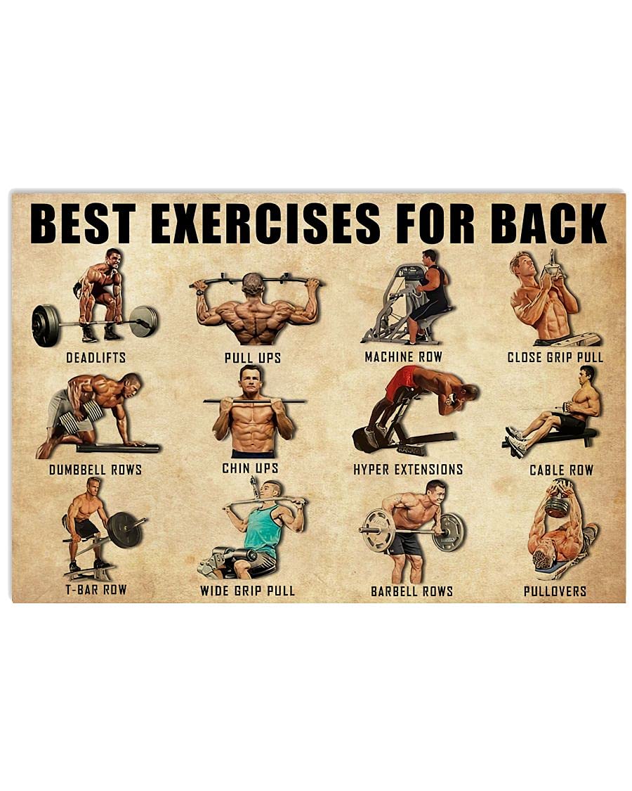 rayprint Exercise Knowledge Metal Signs Best Exercises For Back Retro Plaque Gym Decor Tin Poster Club Home Wall Decoration 12x16 Inches