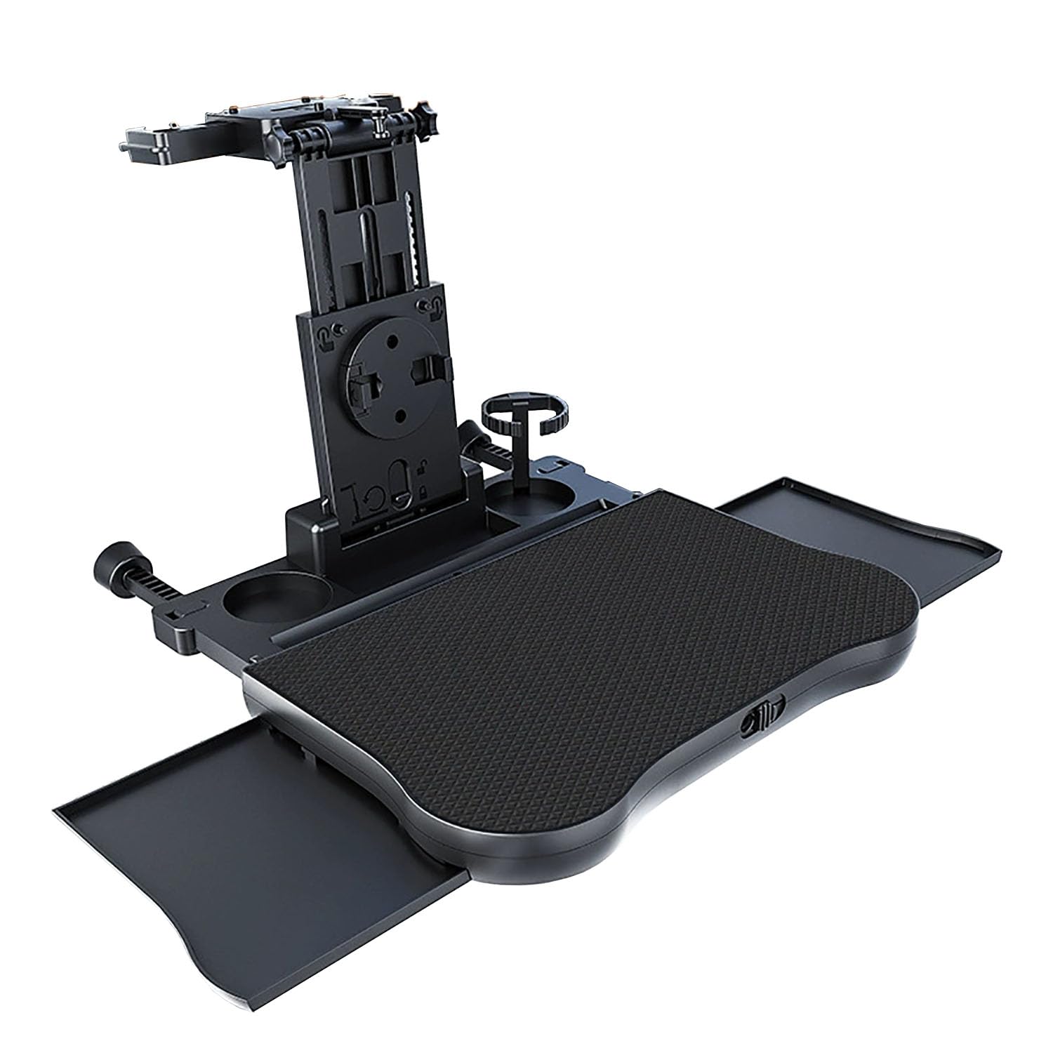 Bandeja Plegable para Comida en Asiento Trasero, Soporte para Teléfono con Almohadilla Antideslizante Multifunctional Adjustable Travel Tray
