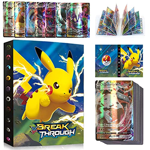30 Seiten Sammelalbum mit 100 Vmax Karten, Karten Album, Trainer Kartenalbum Ordner, Karten Halter Album, Kann 240 Blatt Karten, Inoffiziell (B) Cover