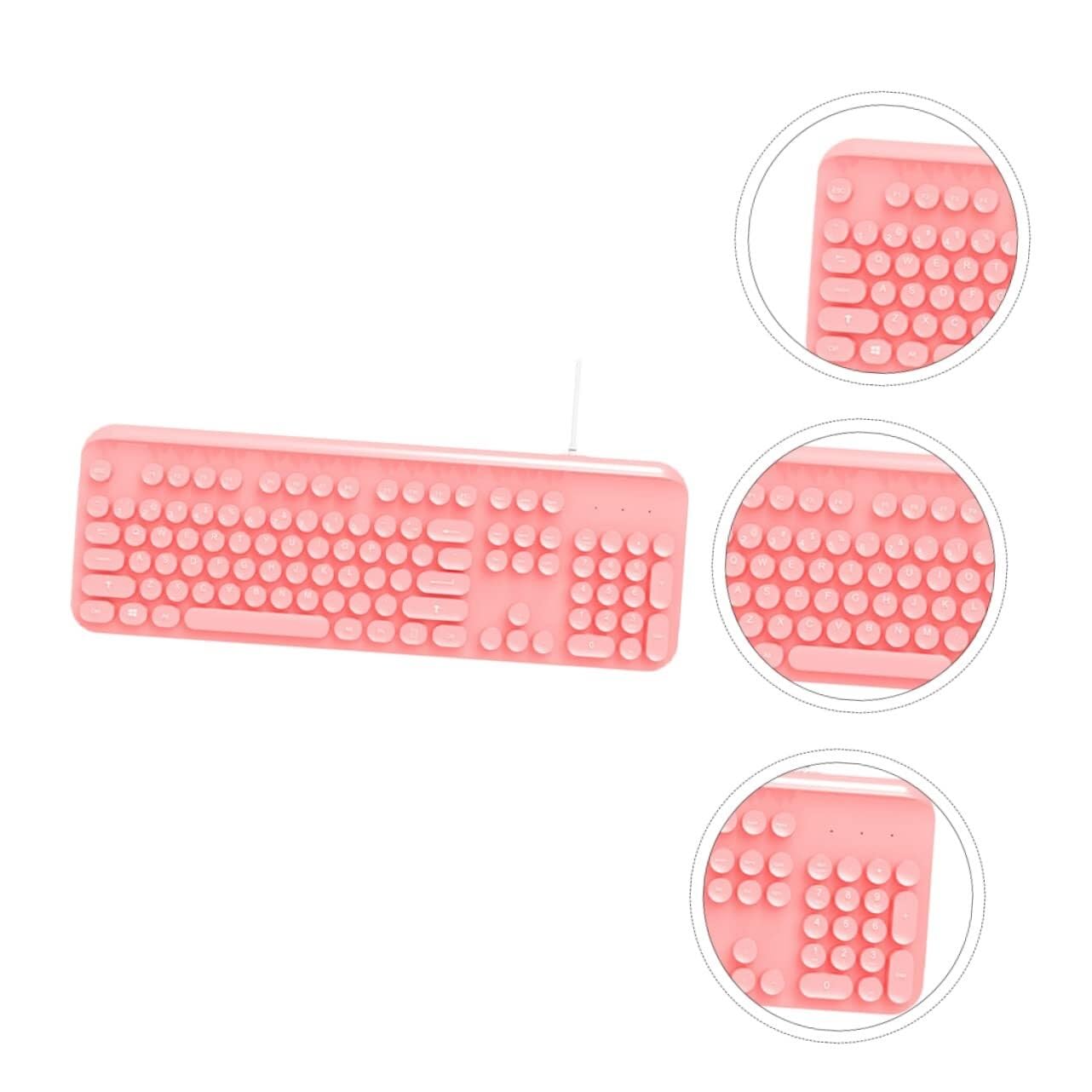Klawiatura i Mysz do Gier, Zestaw Klawiatury I Myszy Do Gier, Klawiatura, Nowoczesna Mysz, Przenośna Klawiatura Wodoszczelna Klawiatura i Mysz(Pink)