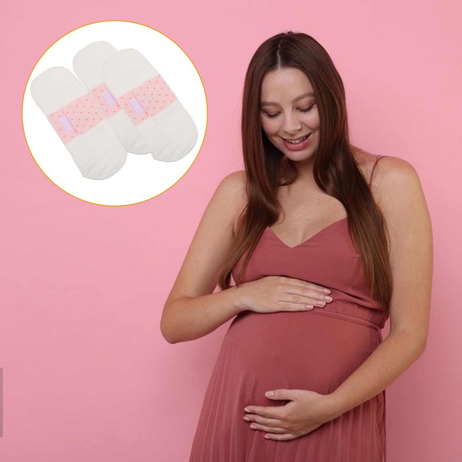 6piezas Compresas Lavables de Algodón Compresas Reutilizables para Uso Diario para Maternidad y Posparto Unidades