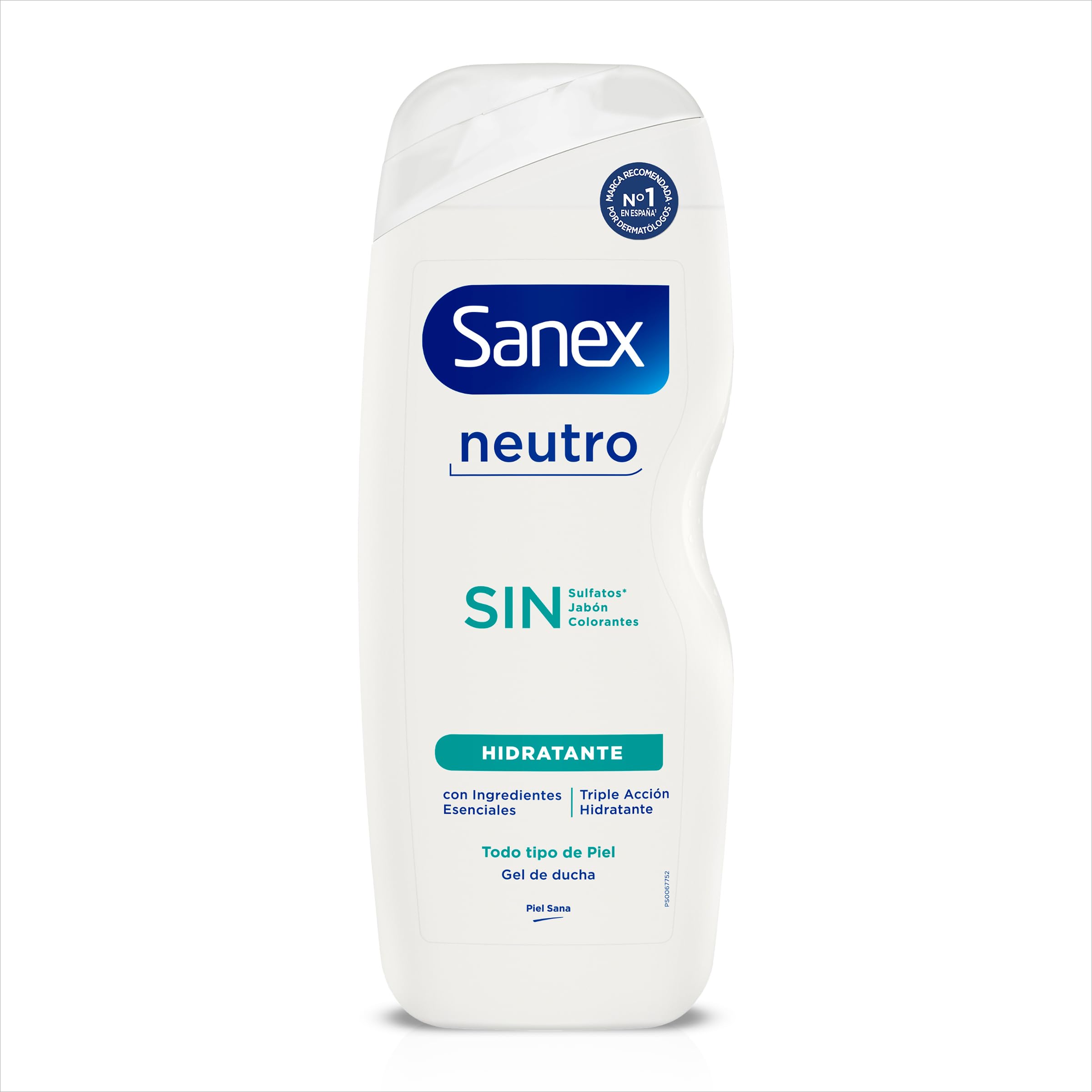 Sanex Gel de Ducha Neutro Hidratante (4x600 ml), con ingredientes esenciales, 0% sulfatos*, 0% jabón y 0% colorantes, para todo tipo de piel, hidratación duradera, tecnología triple acción — view 2