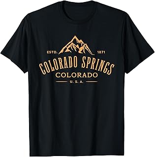 Colorado Springs Colorado Awesome Mountain Design Souvenir T-Shirt