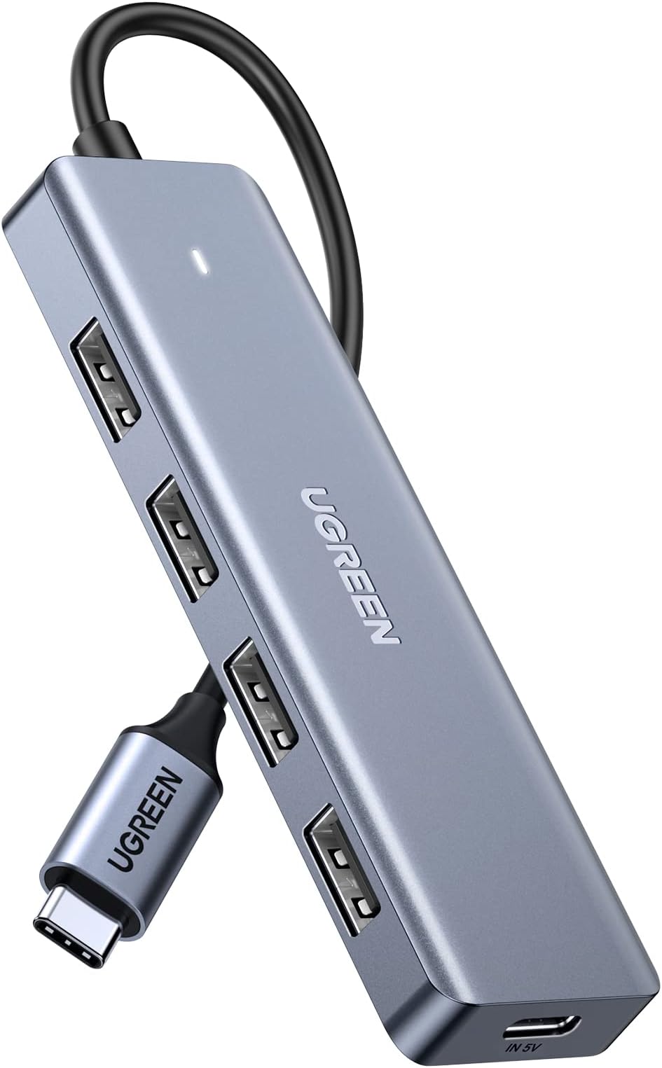 USB C to USB A Hub with 4 USB 3.0 for Laptop, MacBook Pro/Air, Mac mini M4, iMac, iPad Pro, Chromebook, Dell XPS, Galaxy S23, and More, 0.5FT