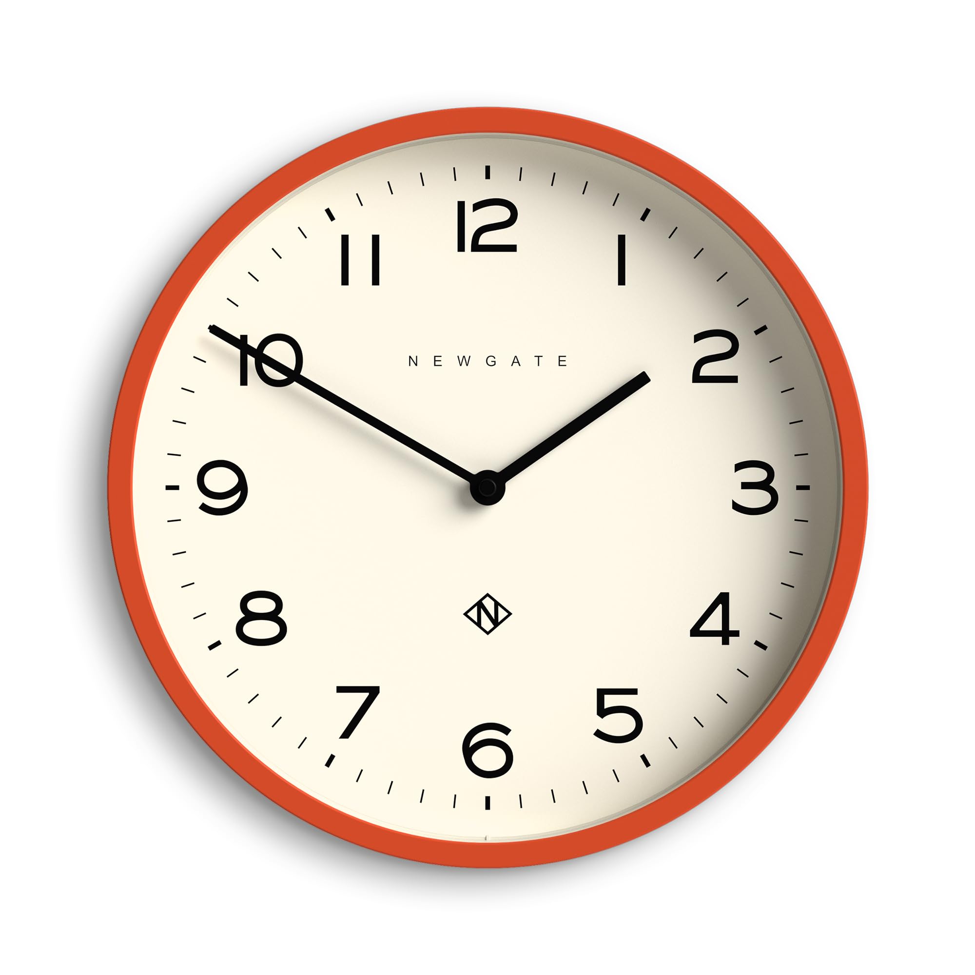 NEWGATE® Number Four Echo wall clock, Orange, 30 x 30 x 4.5 cm