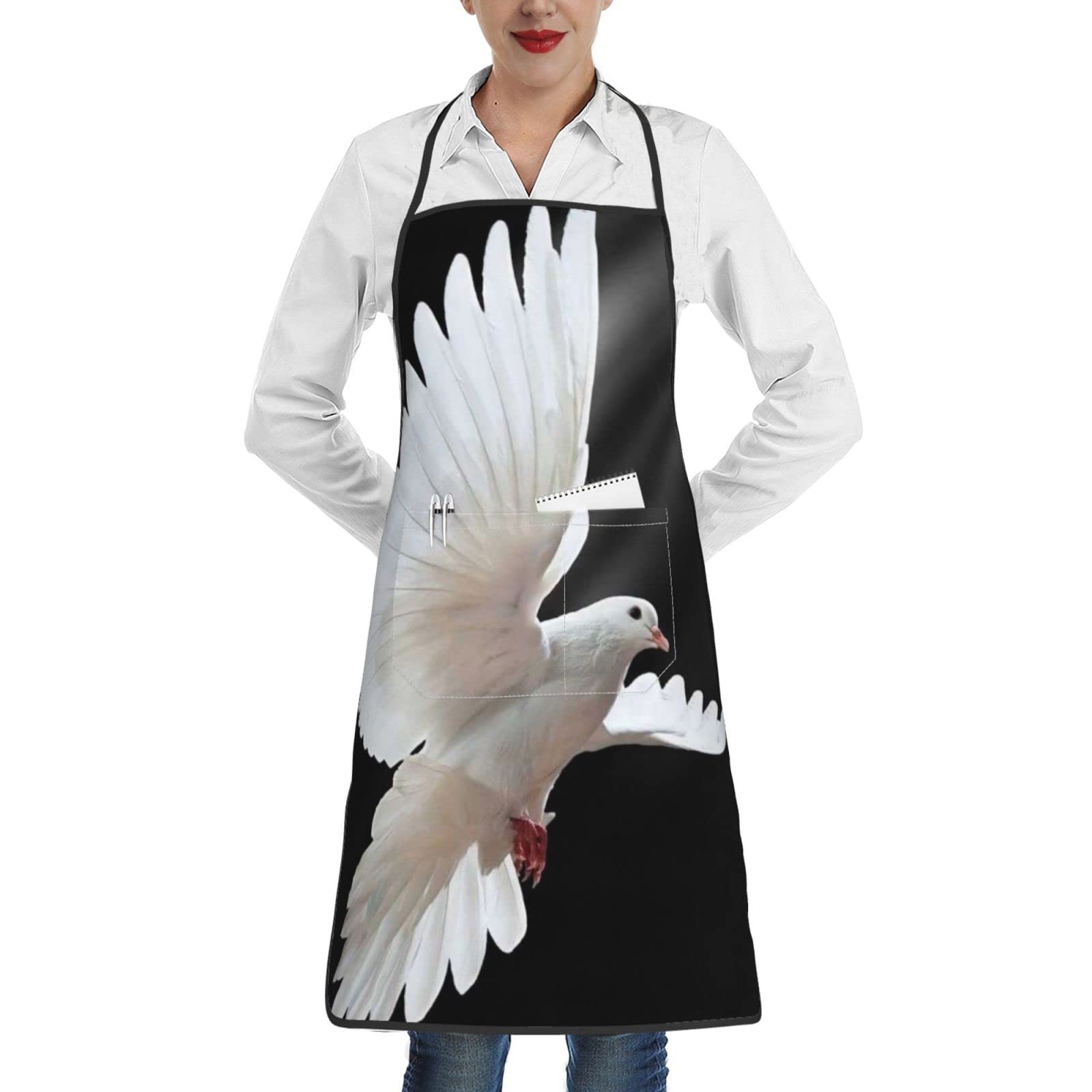 FAIRAHPink Roses Print Apron Ideal For Kitchen And Work – Designed With Utmost Comfort And Convenience.