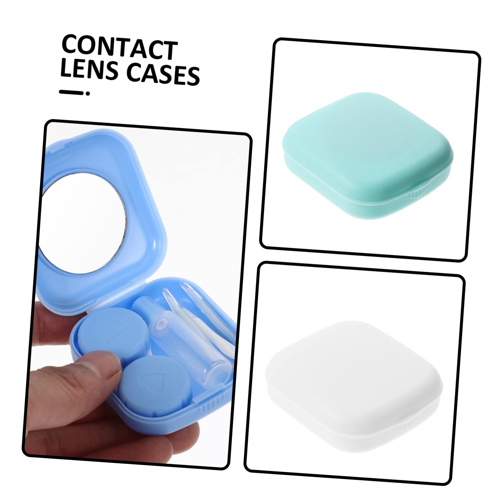 FOMIYES 15 Juegos Estuche para Lentes de Contacto Casos Estuche para Lentes de Ojo Juego de Gafas pequeño Organizador de Lentes de Contacto Herramienta para Lentes de Contacto páginas